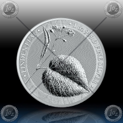 1oz GERMANIA 5 Mark 2022 (LINDEN LEAF) BU